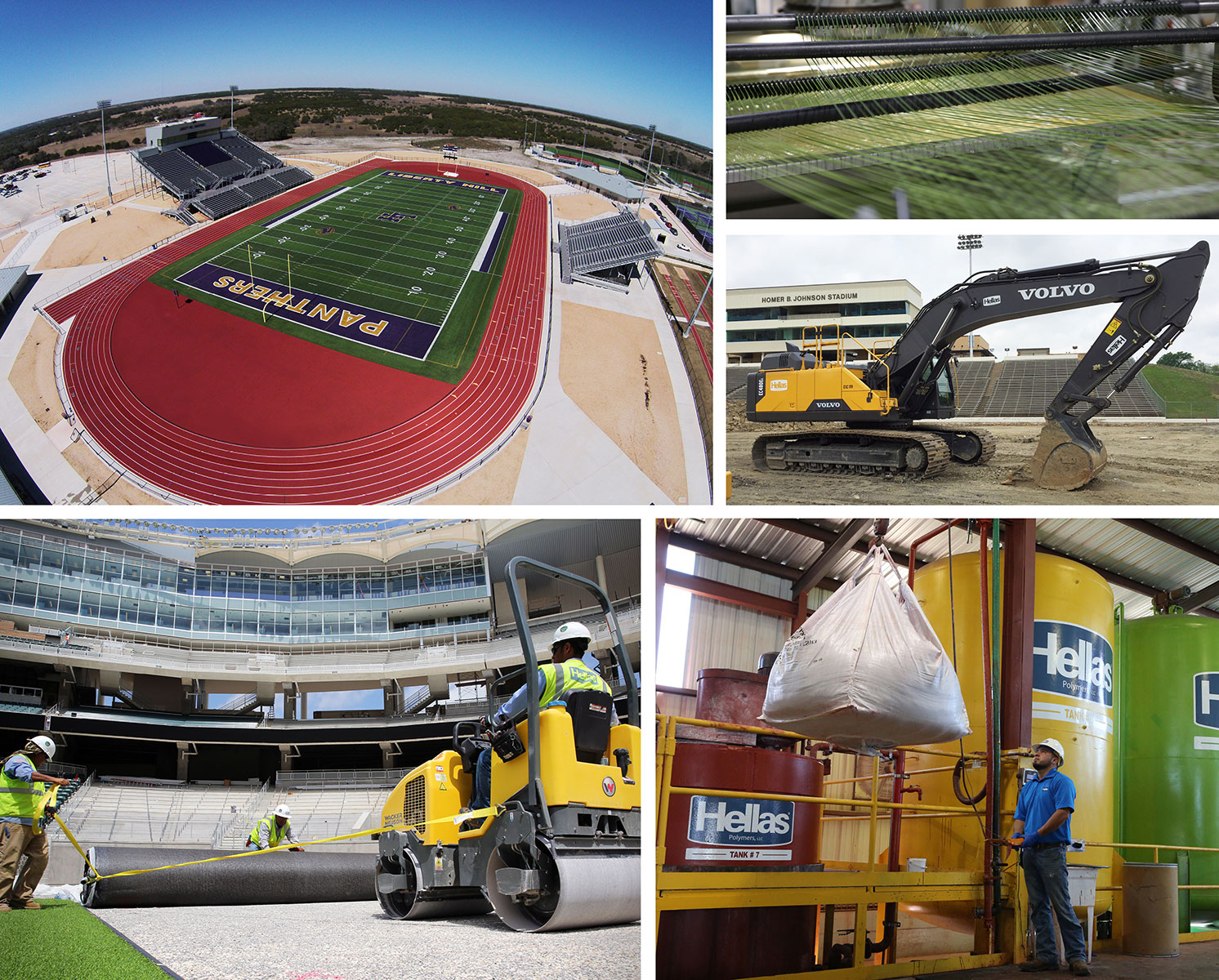 Hellas Construction offers all turnkey athletic surfacing services in-house, using only the highest-quality raw materials from start to finish.